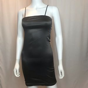 Oh Polly Grey Satin dress